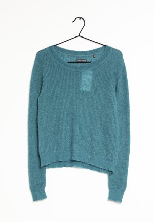 Striktrøje - turquoise