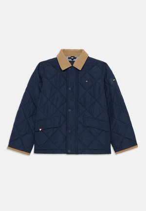 CONTRAST COLLAR QUILTED JACKET - Chaqueta de entretiempo - dark night navy