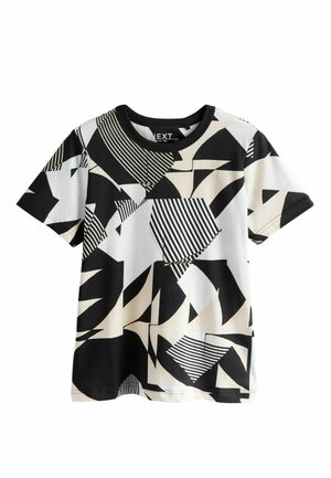 PETITE FIT - ESSENTIAL SHORT SLEEVE CREW NECK  - Nyomott mintás póló - black white graphic
