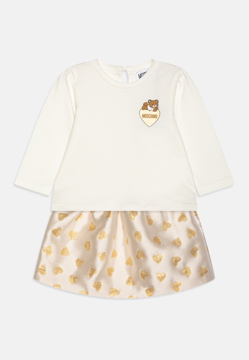 MOSCHINO BABY SKIRT SET - Topper langermet - cloud/gold