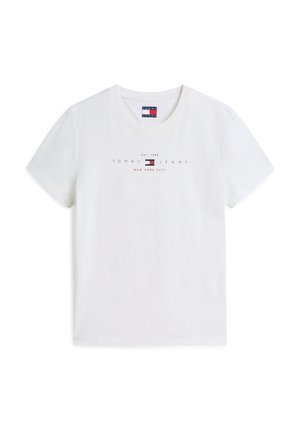 Tommy Jeans, LINEAR TEE - Majica kratkih rukava s printom - ecru