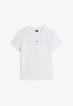 Tommy Jeans, LINEAR TEE - Majica kratkih rukava s printom - ecru