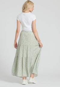 South Beach FLORAL SKIRT - Maxirok - sage