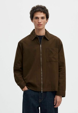 Selected OVERSHIRT RELAXED FIT - Veste légère - demitasse