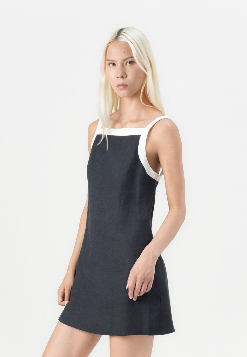 ball dresses black and white Strass-embellished sablé mini dress THE ATTICO – RBoutique