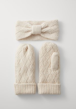 ONLKATE LIFE MITTENS HEADBAND SET - Muffole - cloud dancer