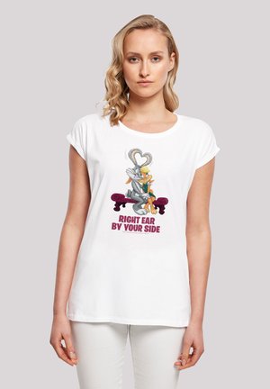 LOONEY TUNES BUGS AND LOLA VALENTINE S CUDDLE - Print T-shirt - white