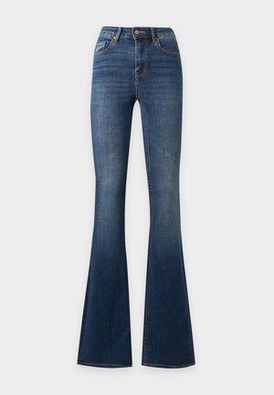 Vero Moda Tall, VMFLASH FLARED JEANS - Slim fit jeans - dark blue denim