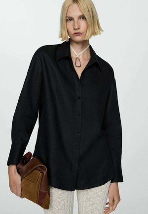 SAMARI - Blúzka so zapínaním na gombíky - black