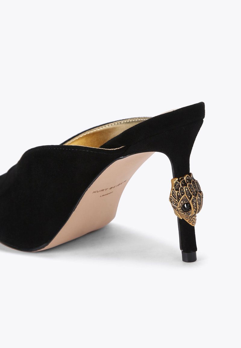 Chaussures Talons Kurt Geiger Noires Vernies Avec Clous Dorés Et Talons Pailletés - Taille 6 (39 EU)