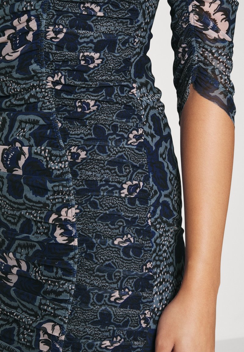 black 1950s lace floral swing dress Retro Stage 1950s V-neck Lace Floral Swing Dress Black,L main image 1
