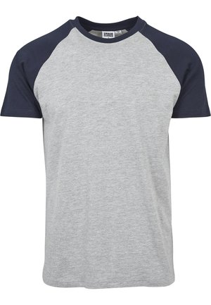 Urban Classics, RAGLAN CONTRAST  - T-shirts med print - grey/navy