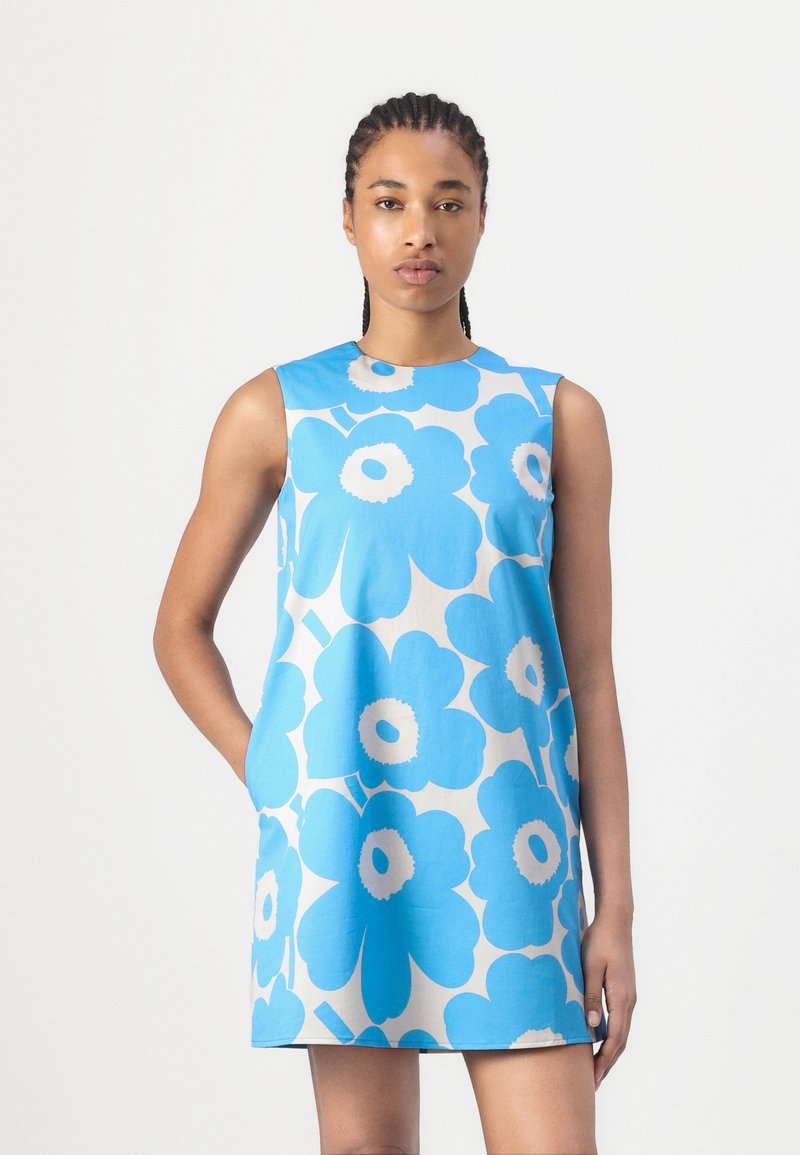 Marimekko SILUETTI UNIKKO - Day dress - blue/off white/blue - Zalando.ie