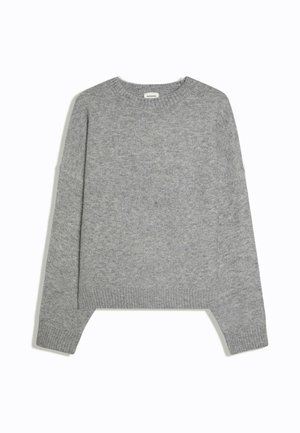 Bershka, BOXY ROUND NECK - SWEATER - Svetrík - grey