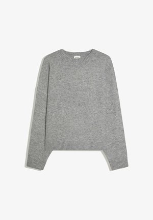 Bershka, BOXY ROUND NECK - SWEATER - Svetrík - grey