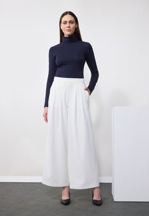 2 PACK - Tops ar garām piedurknēm - dark blue/off white