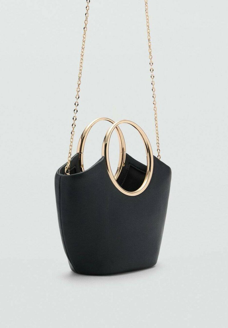 Leder Mango Tasche Schwarz Gold Leder Tasche Mango Ledertasche Mit