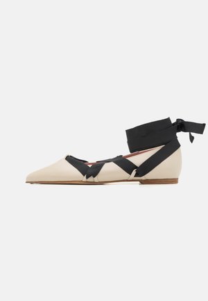 ELLA - Ankle strap ballet pumps - off white