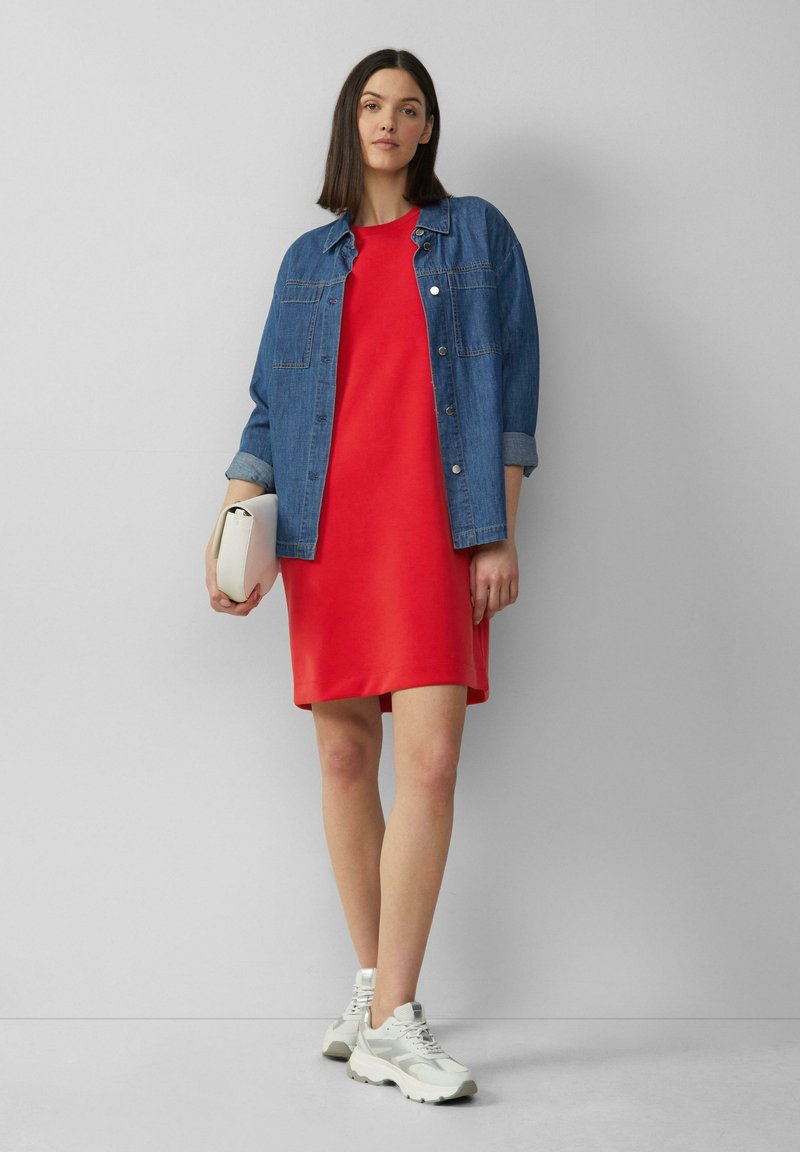 strapless open back dress Denim Work Jacket main image 0