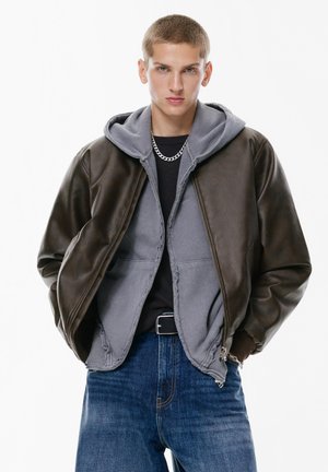 Giacca in similpelle - brown