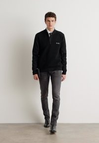 BOSS ZHINE - Stickad tröja - black