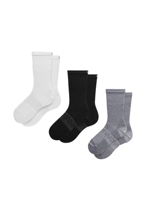 POWER STRIDE 3 PACK - Urheilusukat - white heather grey black
