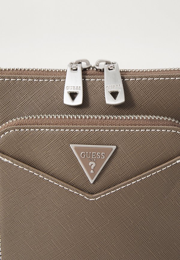 SIENA FLAT CROSSBODY ZIP - Cross body bag - greige3