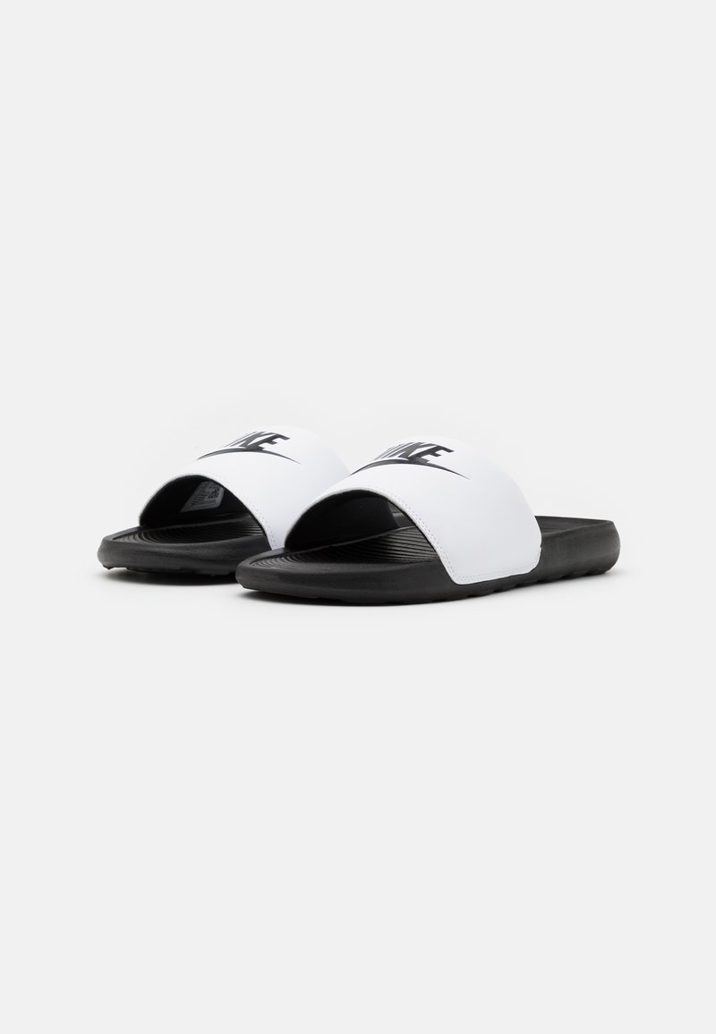 nike victori white slides
