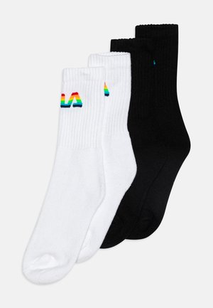 JUNIOR TENNIS RAINBOW LOGO 4 PACK UNISEX - Socks - black/white