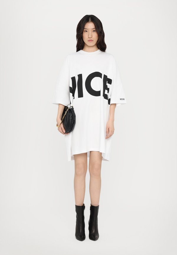 READ THROUGH THE LINES - Jersey dress - fantasia bianco4