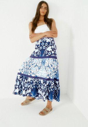 Next TEXTURED - REGULAR FIT - Maxi sukně - morris co blue print