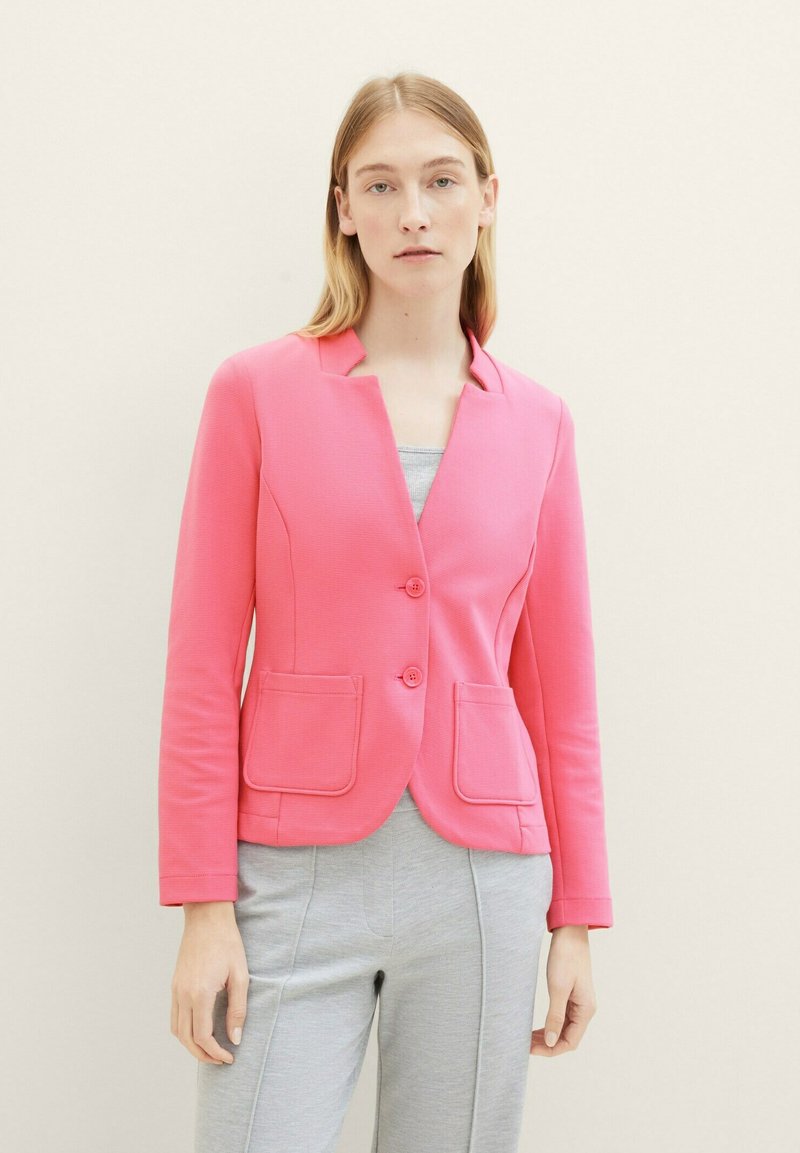 TOM TAILOR STRUCTURE - Blazer - carmine pink
