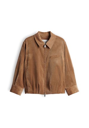OPUS, RELAXED FIT RIB TEXTURE - Leichte Jacke - ginger bread