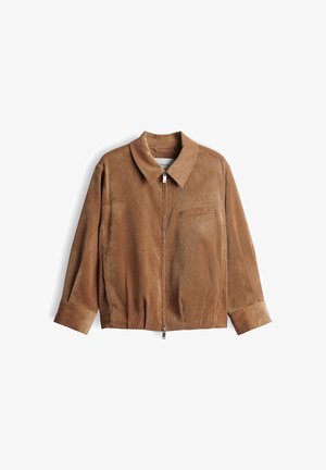 OPUS, RELAXED FIT RIB TEXTURE - Leichte Jacke - ginger bread
