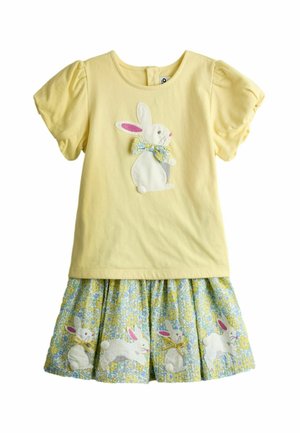 REGULAR FIT - APPLIQUÉ SEERSUCKER SET  - Trapecinis sijonas - yellow bunny