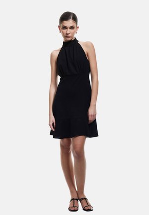 HALTER-NECK MINI - Day dress - black