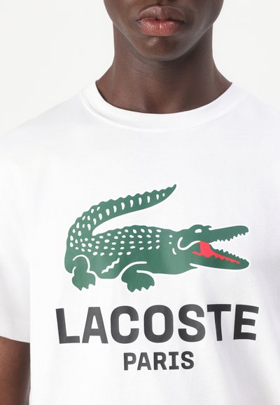 Lacoste Тениска с щампа - white