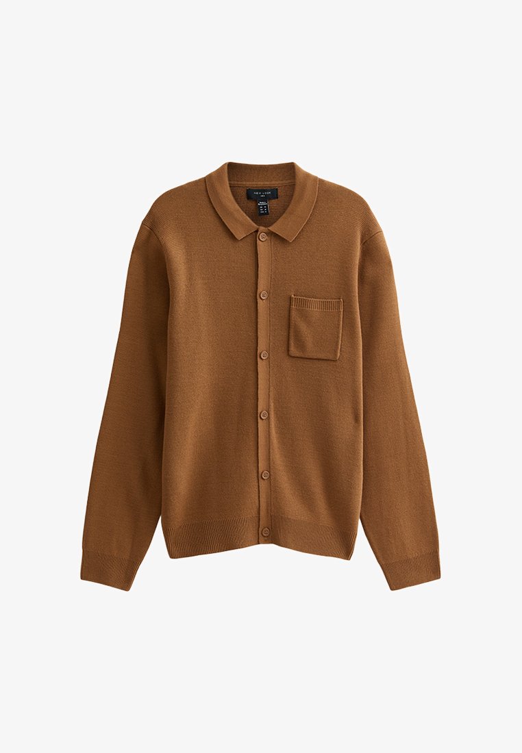 Rust Marron New Look REGULAR FIT LONG SLEEVE - Gilet - rust/marron - ZALANDO.FR