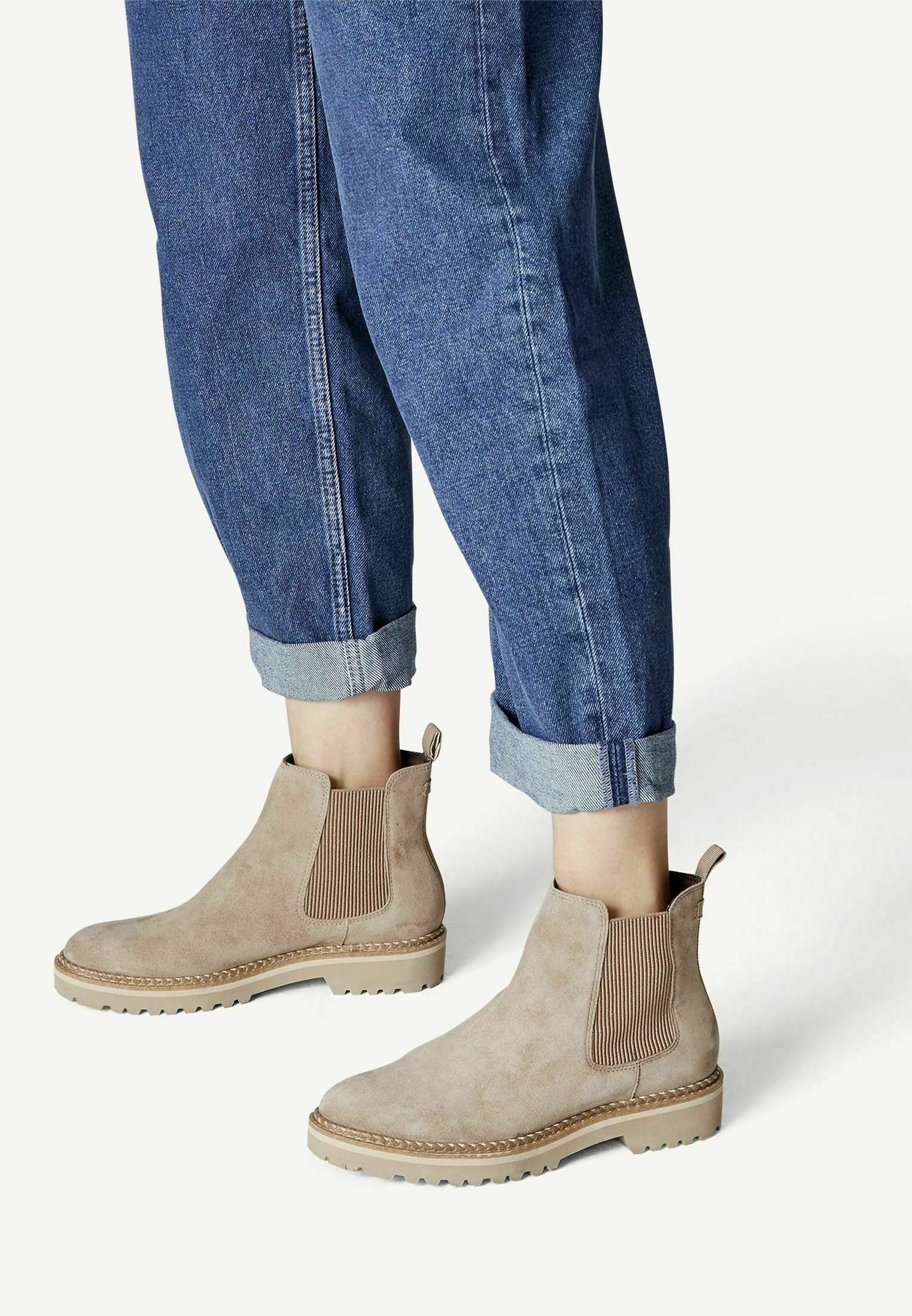 Tamaris Korte laarzen - desert suede/Beige - Zalando.nl