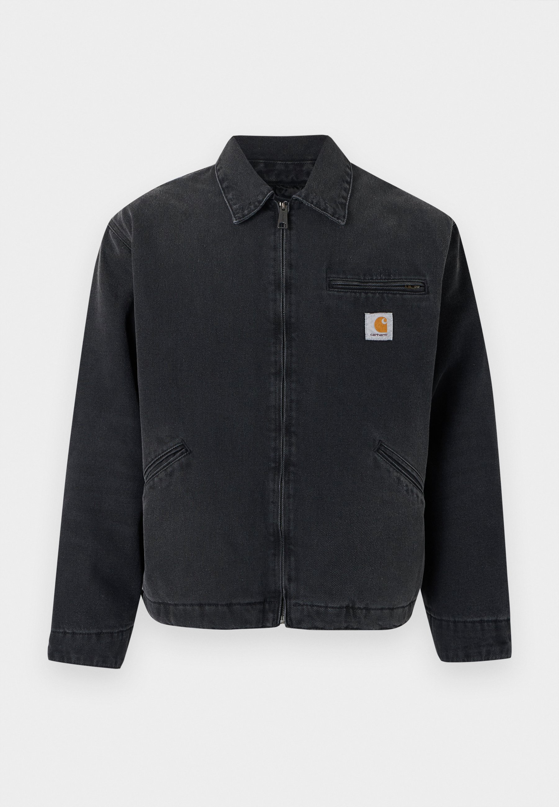 Carhartt WIP DETROIT JACKET - Casaco de ganga - black grind washed