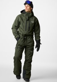 ST. ANTON  - Snowsuit - dk olive green black