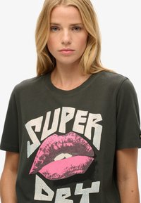 Superdry & Co Camiseta estampada - washed black