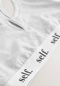 NOTCH NECK LOGO CROP - Bustieră - grey marl