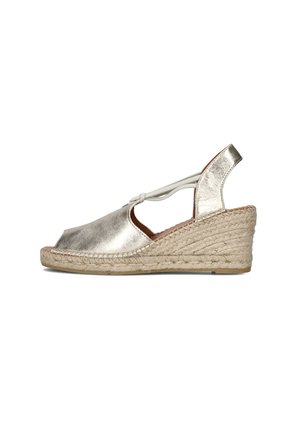 Sandalen met sleehak - goud