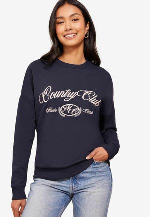 CREW NECK SLOGAN - Mikina - blue
