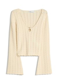 TEXTURED WITH RING - Jumper - beige