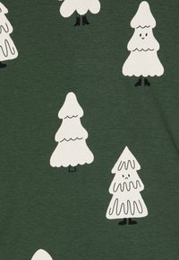 Lindex TOP HAPPY TREE PRINT UNISEX - Langærmet T-shirt - dark dusty green