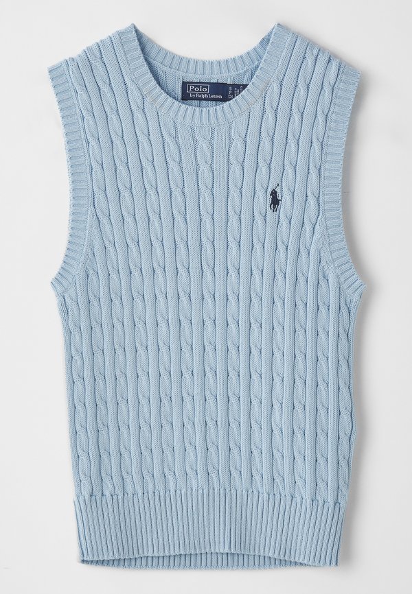 CABLE KNIT COTTON SWEATER VEST - Top - cold springs4