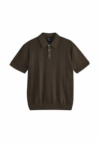 Next REGULAR FIT SHORT SLEEVE - Bluză polo - brown