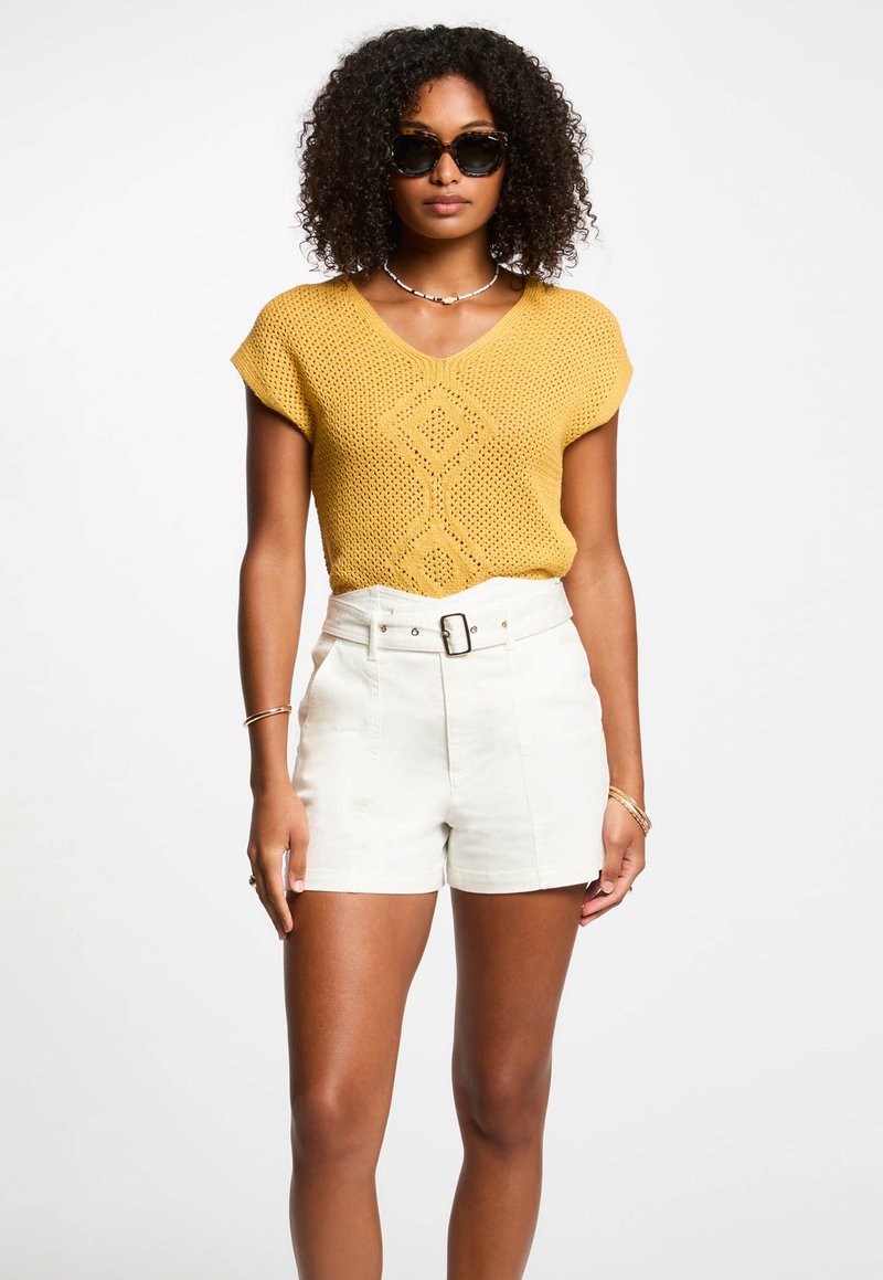 Morgan - SHORT-SLEEVED - Print T-shirt - jaune moutarde, Enlarge